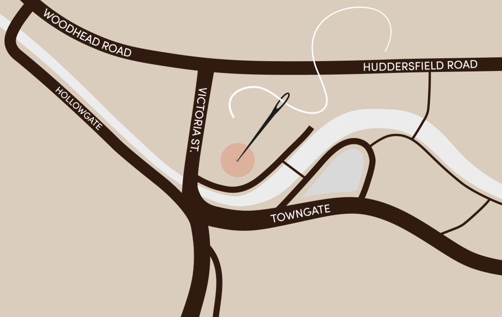 Buttons Threads & Scissors Map